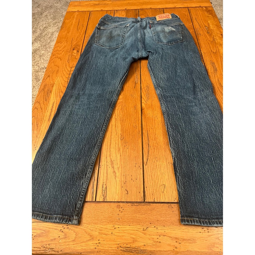 Levis 505 Regular Fit Straight Leg Jeans Mens 31x30 Medium Wash Blue 00505-1989 - Picture 4 of 7